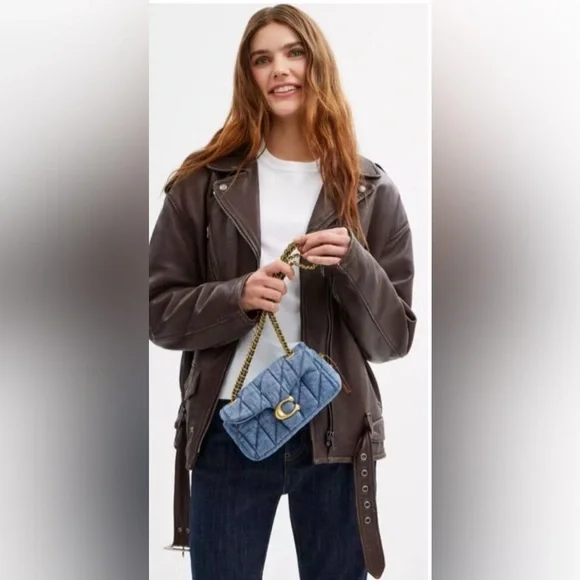 Coach Blue Quilted Tabby Crossbody Bag - Picture 2 of 14